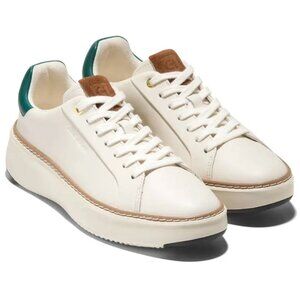 Cole Haan GrandPro Topspin Sneakers Women Size 8 Ivory Leather NEW